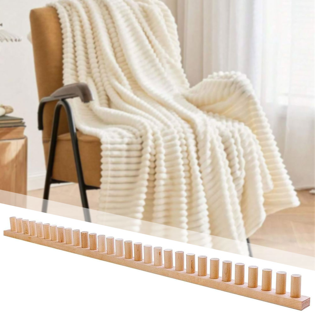 Loom Weaving Frame - Wooden Loom Frame,Chunky Yarn Blanket Looms,Adjustable