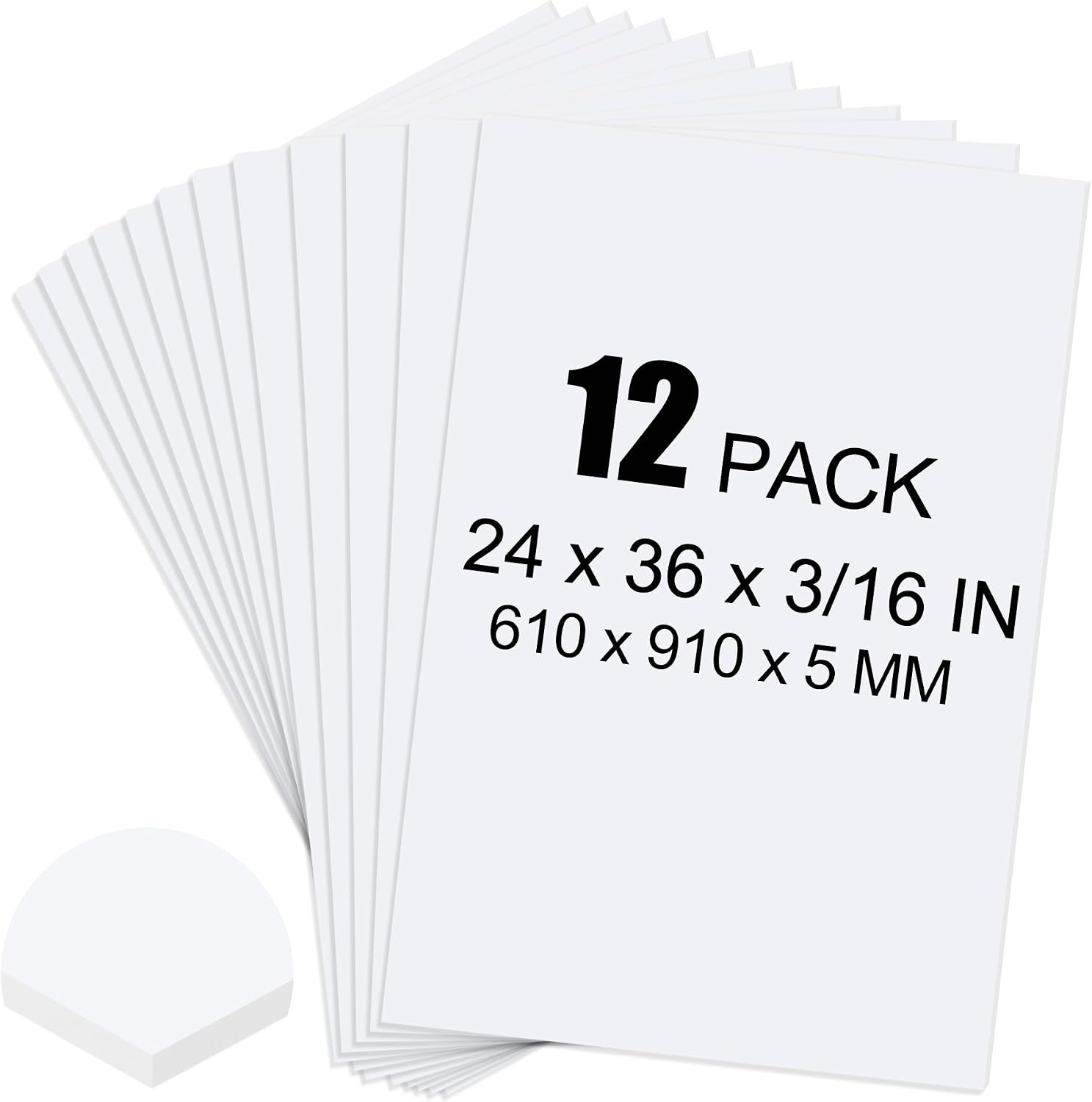 School Of Art X Craft - 12 Pack White Foam Board, 24