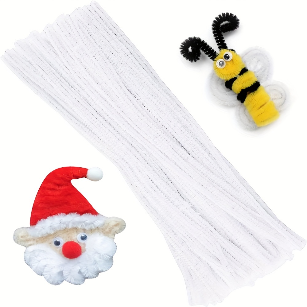 Art Craft Kindergarten - 100 Pcs White Pipe Cleaners,Pipe Cleaners