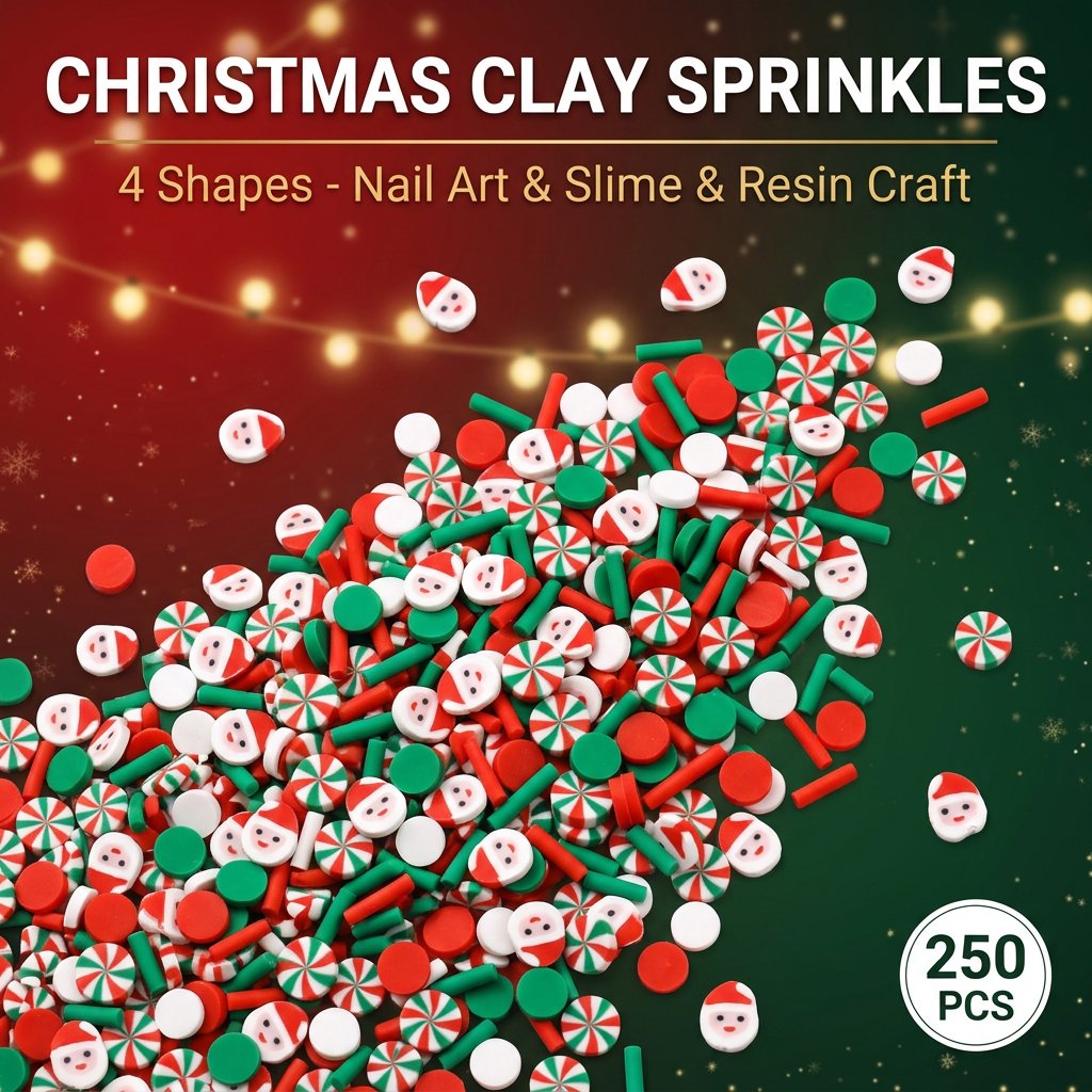 Art Craft New Year - 250pcs Christmas Polymer Clay Sprinkles Santa