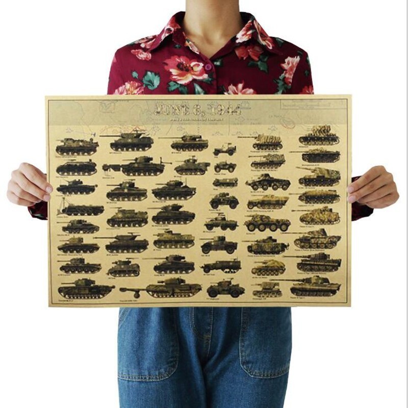Art Craft Bar - 51x35cm Vintage World War II Tanks