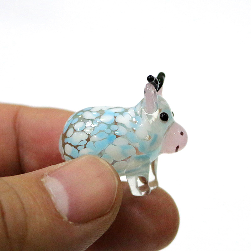 Art Craft New Year - Cute Ox Glass Crafts Fairy Garden