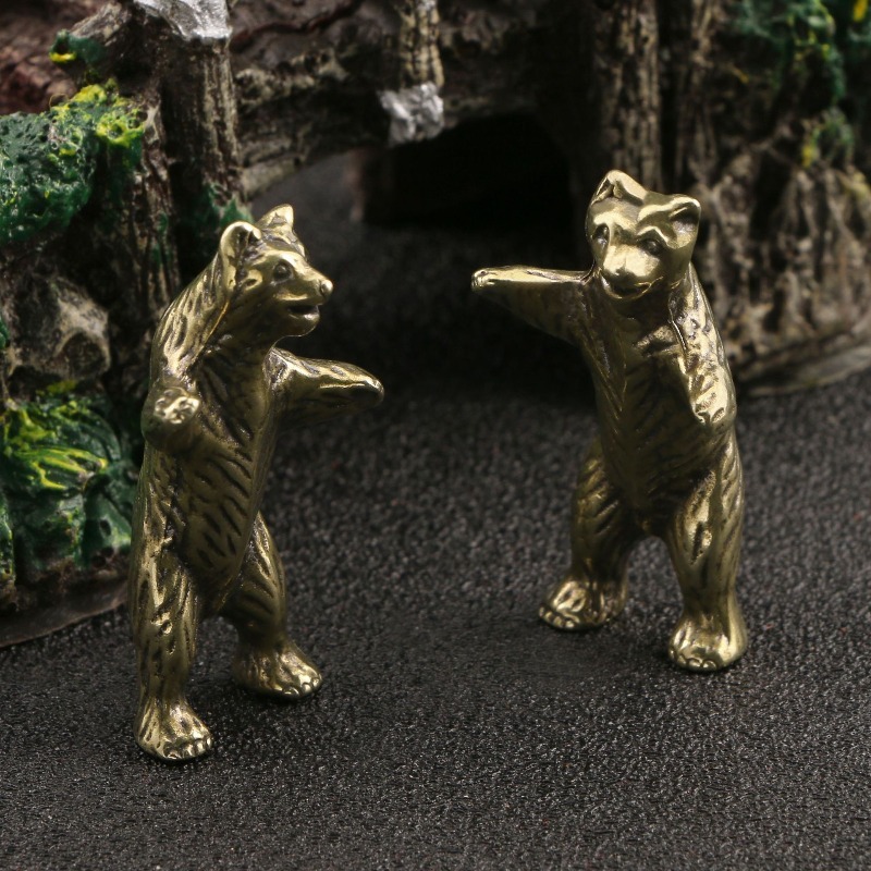 Art Craft New Year - 1 PC Brass Bear Ornament Creative