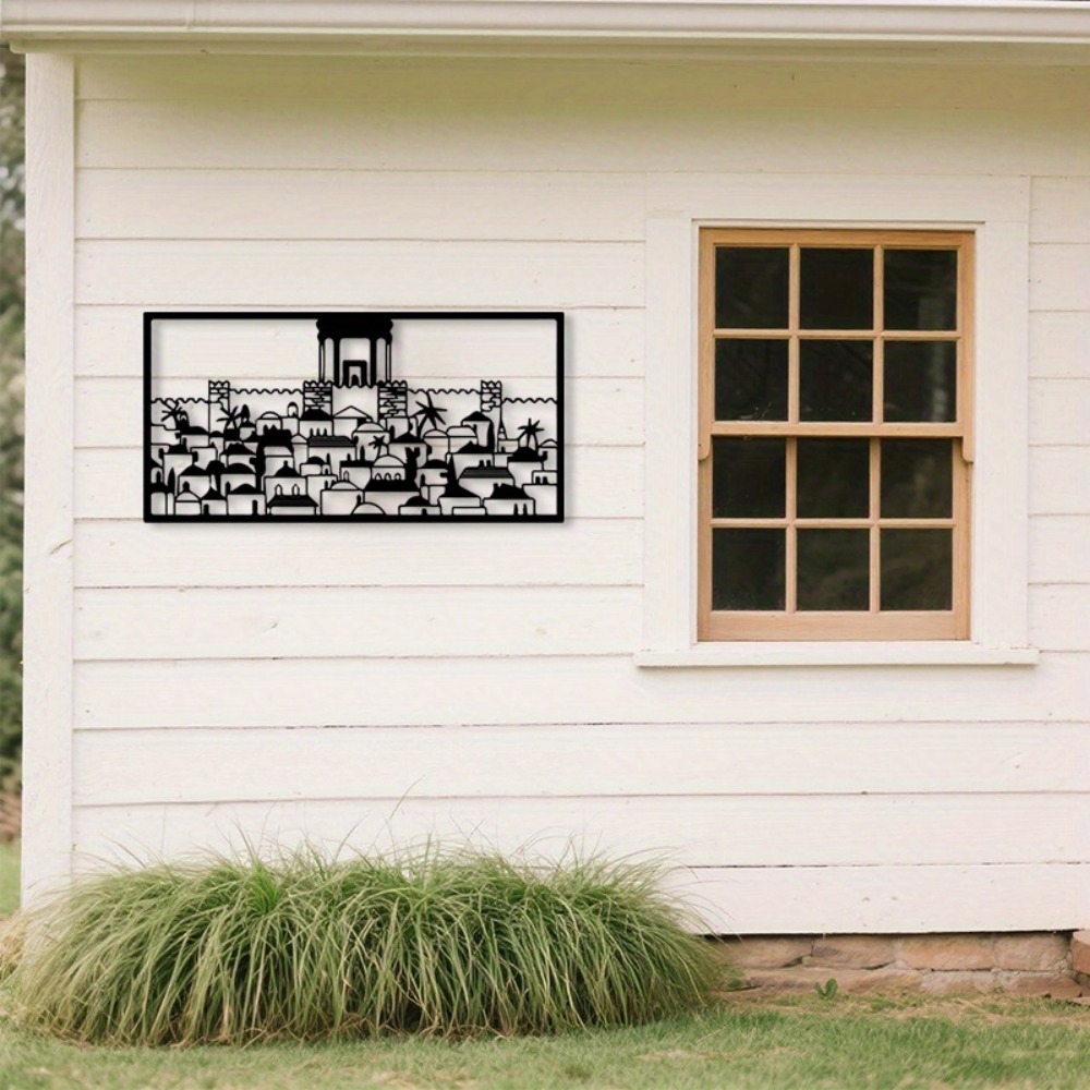 Art & Craft Photos - CIFBUY Metal Wall Art Jerusalem Mural