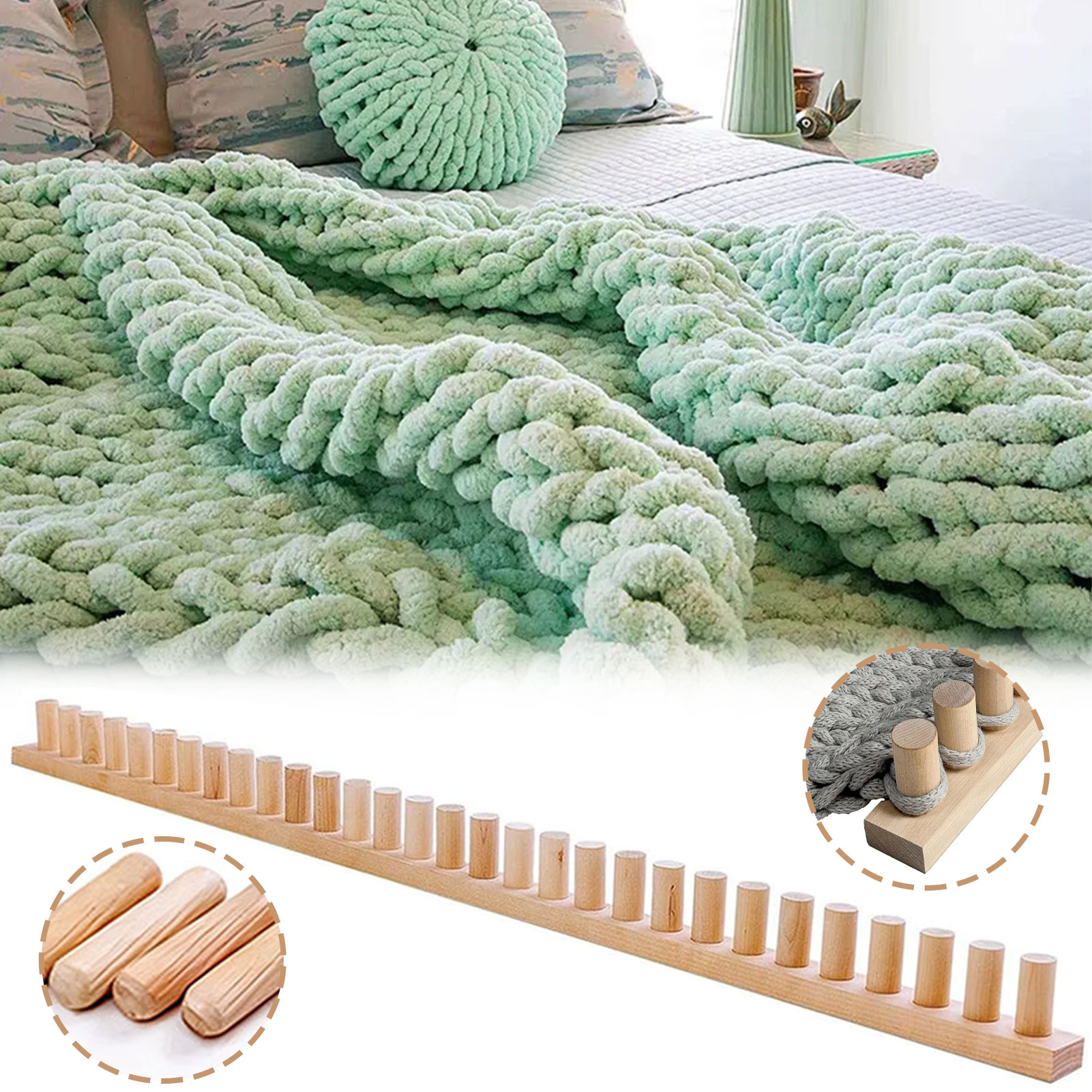 Wooden Loom Frame,Chunky Yarn  - Loom Weaving Frame recension och pris