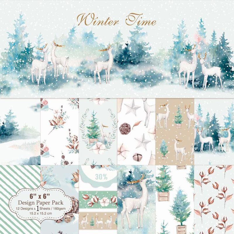 KLJUYP 24 Sheets Winter Time S - Art Craft Winter recension och pris