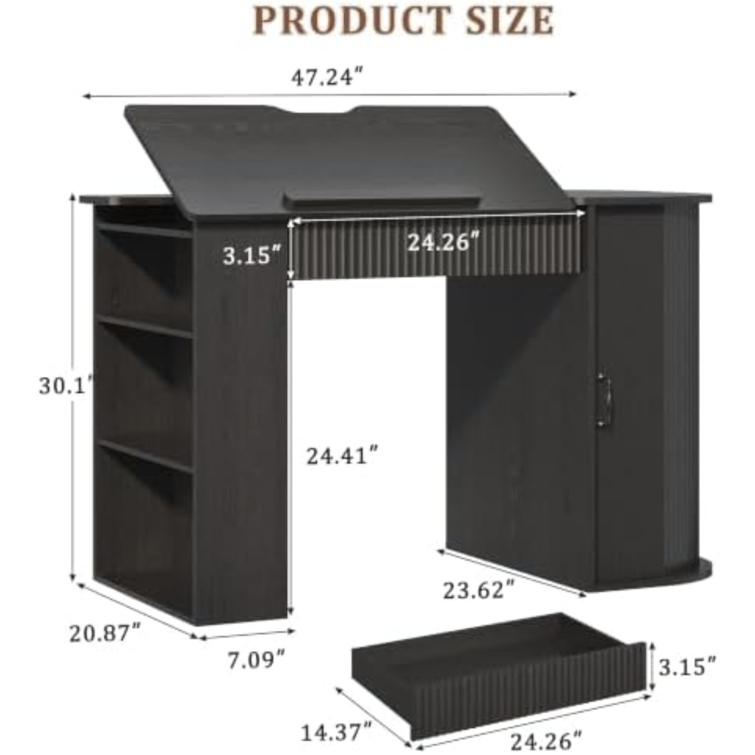 Drafting Table with Storage Ca - Art Craft Usa recension och pris