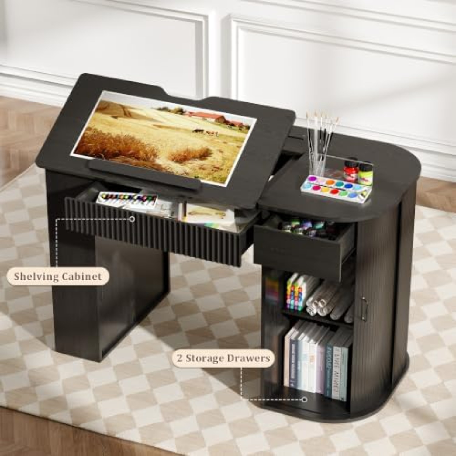 Drafting Table with Storage Ca - Art Craft Usa recension och pris