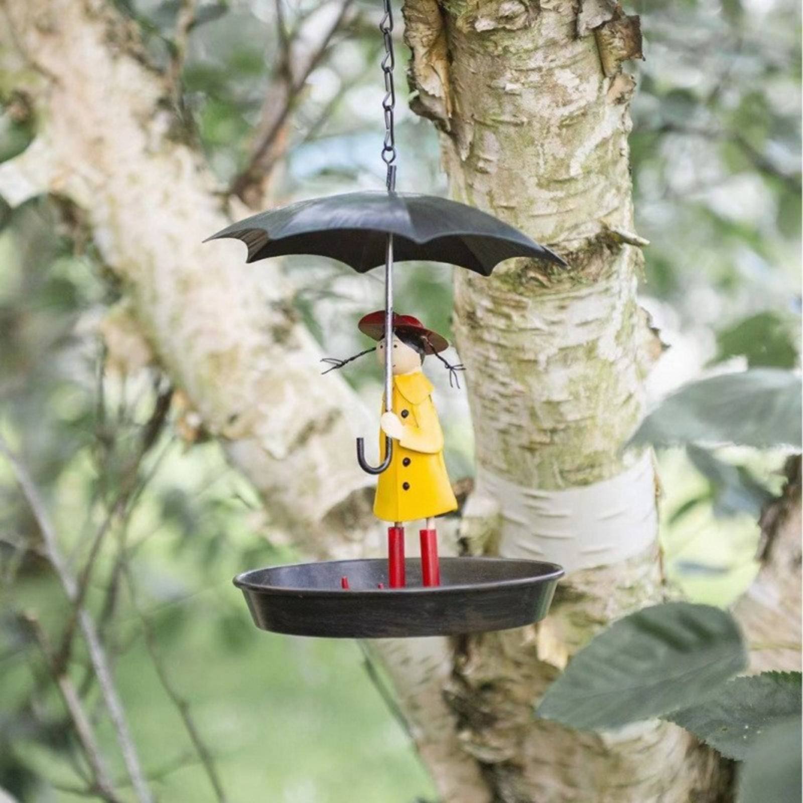 Girl with Umbrella Bird Feeder - Art Craft Umbrella recension och pris