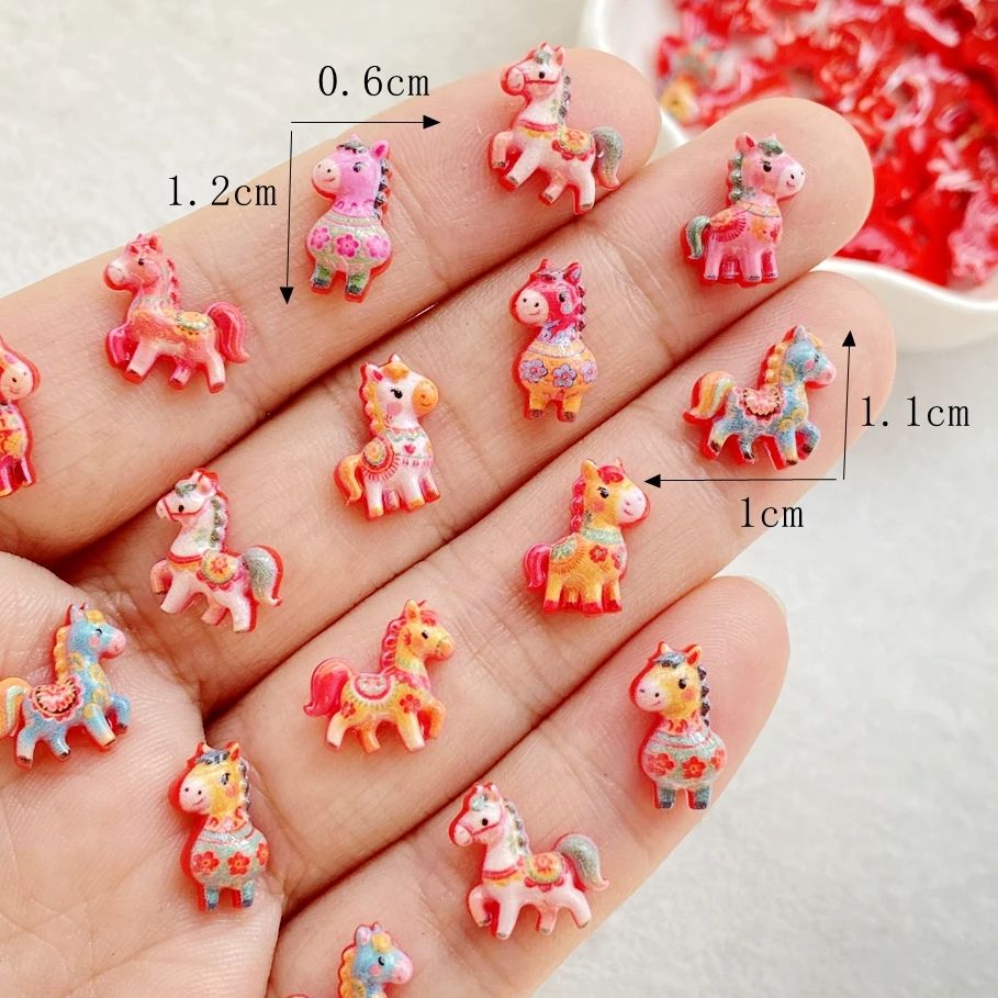 50pcs Resin Cute Mini Red Anim - Art Craft New Year recension och pris