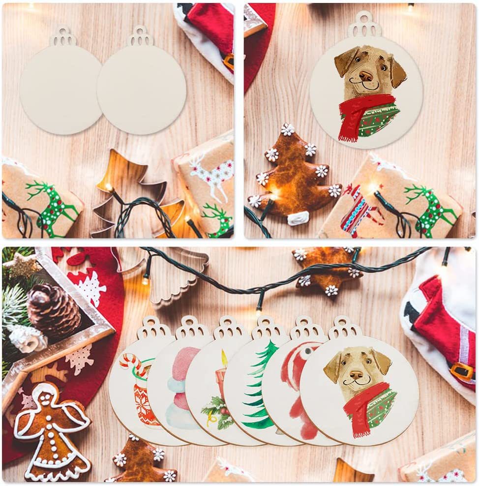 10/20/50Pcs DIY Wooden Christm - Art Craft New Year recension och pris