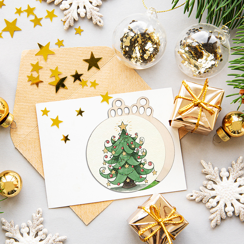 10/20/50Pcs DIY Wooden Christm - Art Craft New Year recension och pris