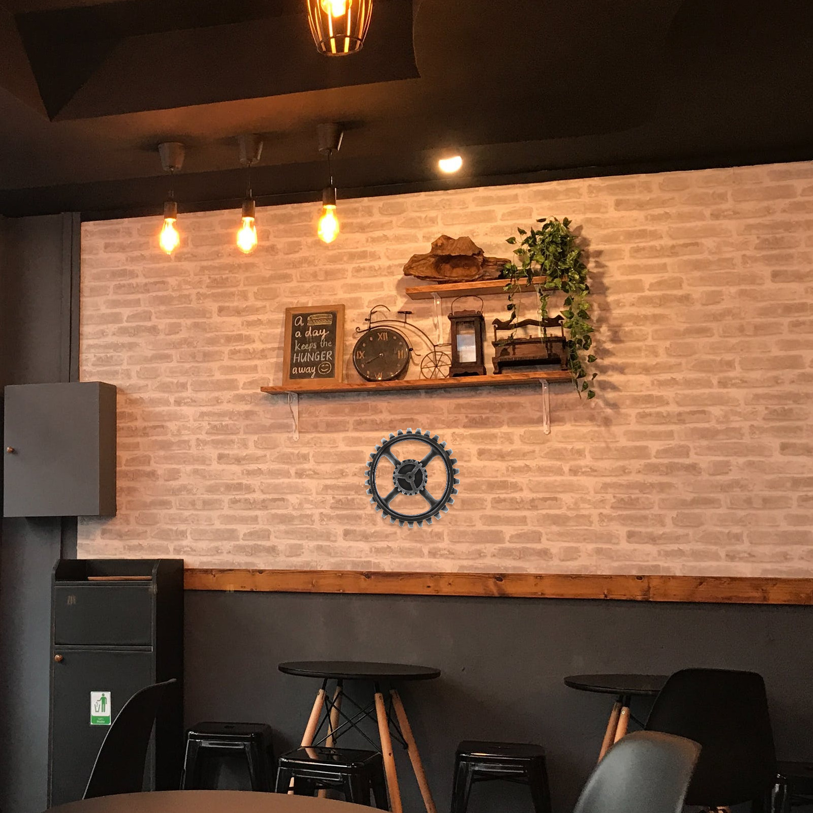 Retro Style Gear Wheel Wall De - Art Craft Bar recension och pris