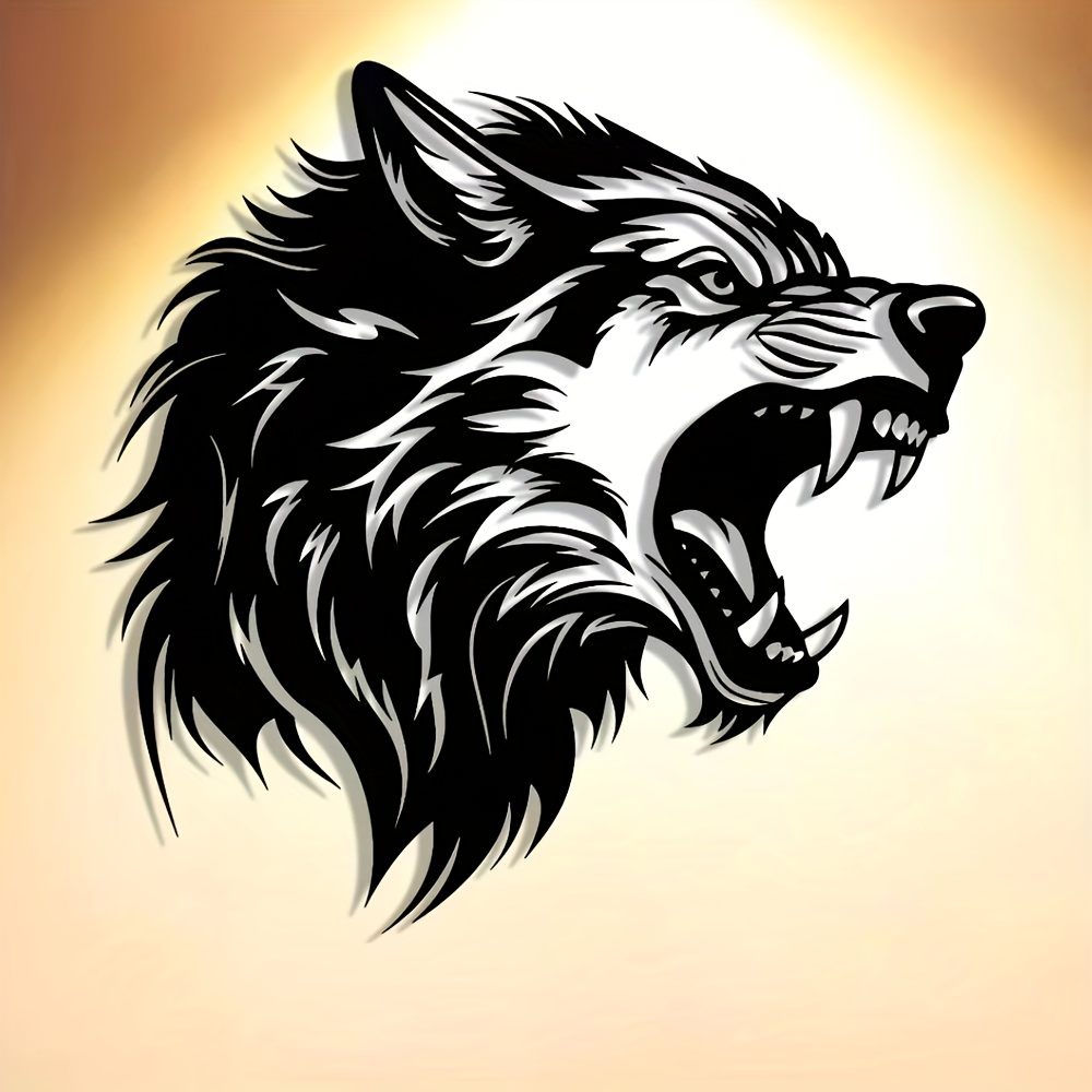 CIFBUY Wolf Head Metal Wall Ar - Art Craft Bar recension och pris