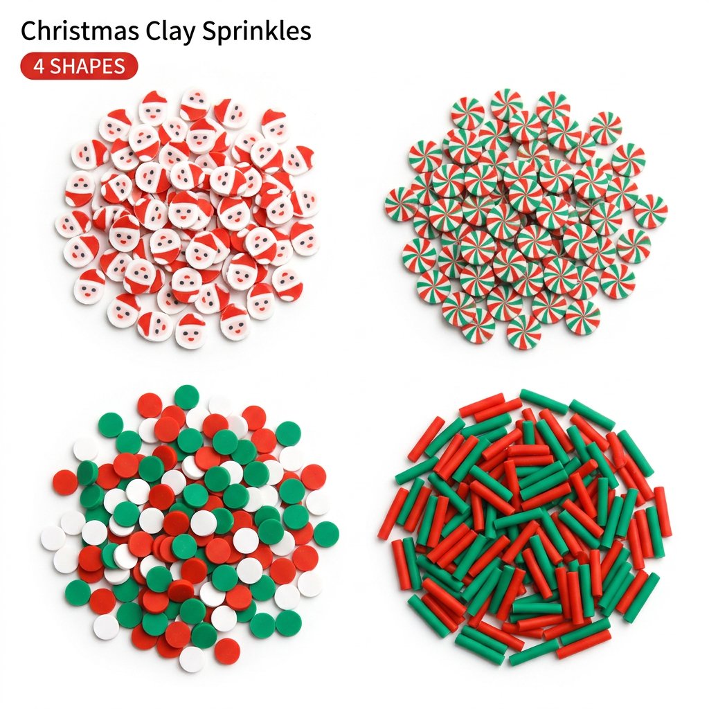 250pcs Christmas Polymer Clay  - Art Craft New Year recension och pris