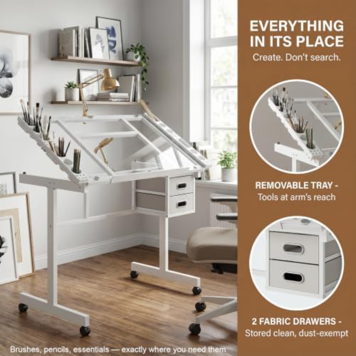 Rolling Drafting Table Desk, P - Art Craft Usa recension och pris