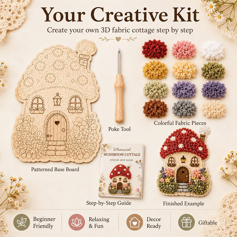 3D Mushroom House Poke Art DIY - Art Craft Usa recension och pris
