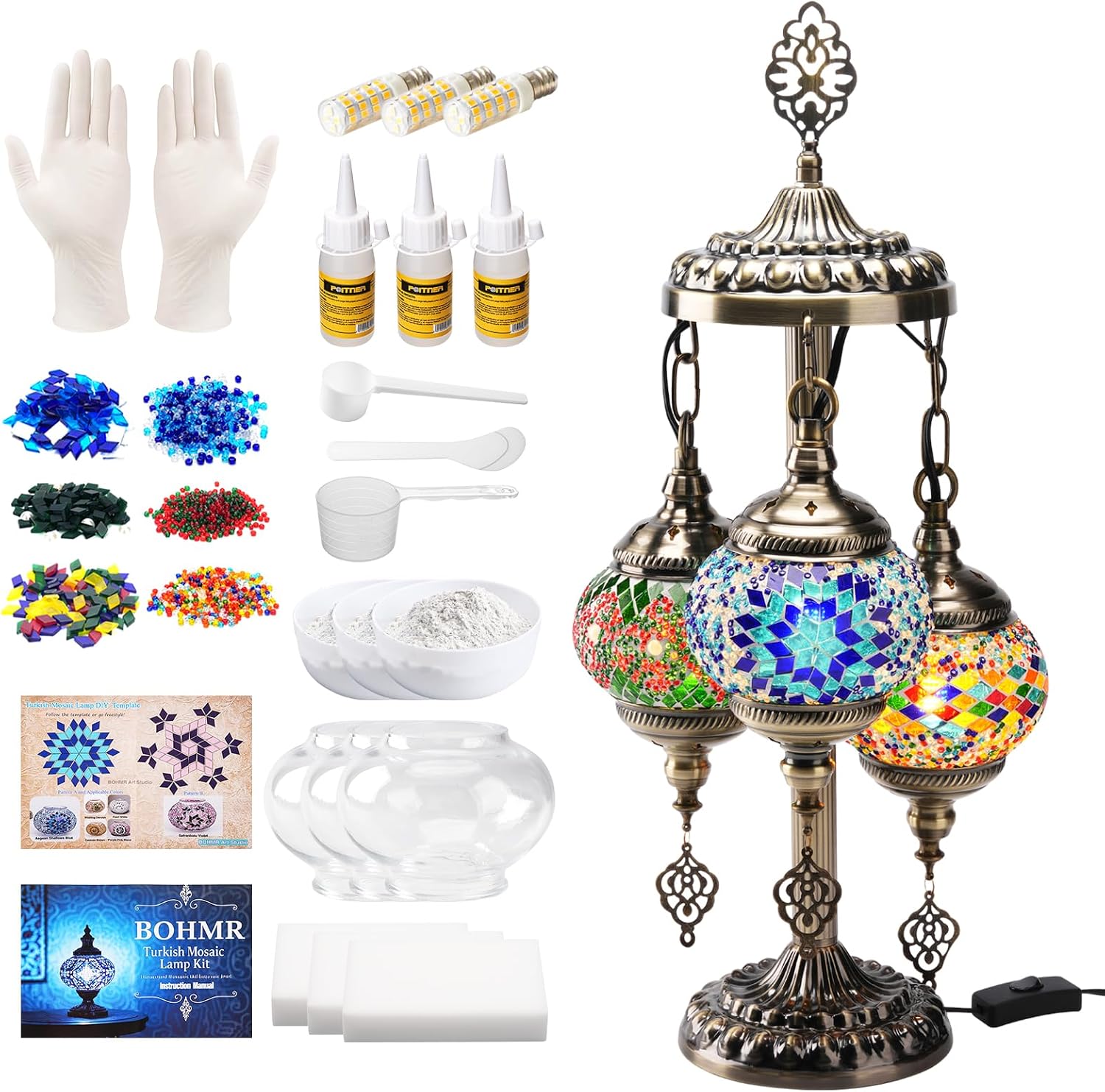DIY 3 Globe Turkish Mosaic Lam - Art Craft Usa recension och pris