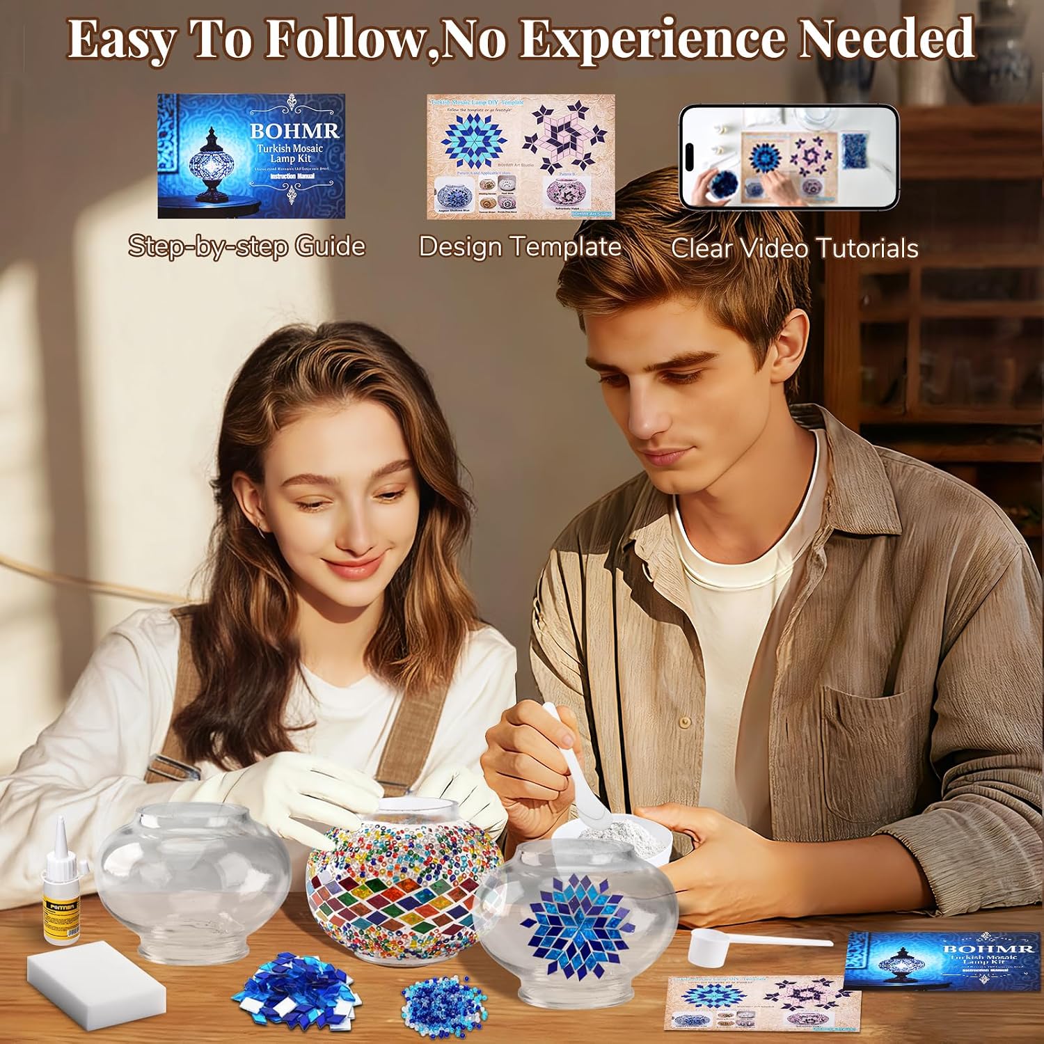 DIY 3 Globe Turkish Mosaic Lam - Art Craft Usa recension och pris