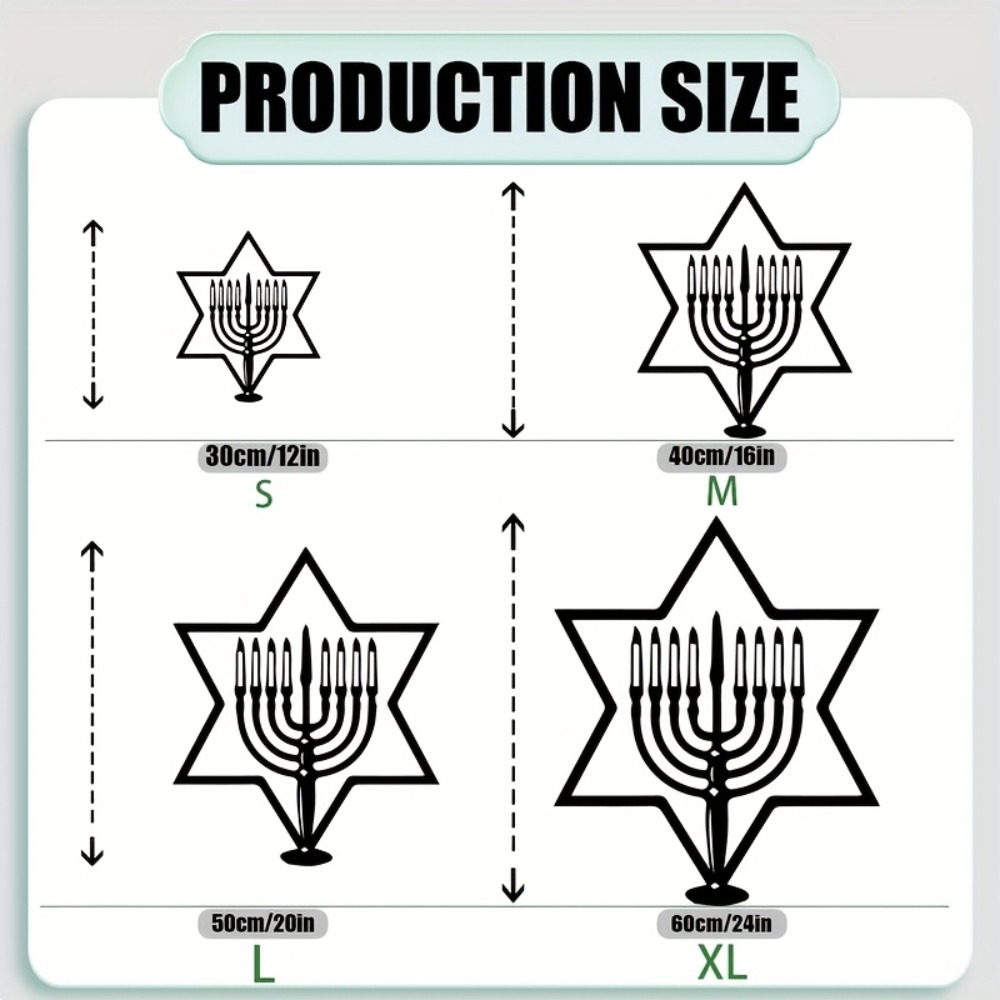 CIFBUY Metal Wall Art Menorah  - Art & Craft Photos recension och pris