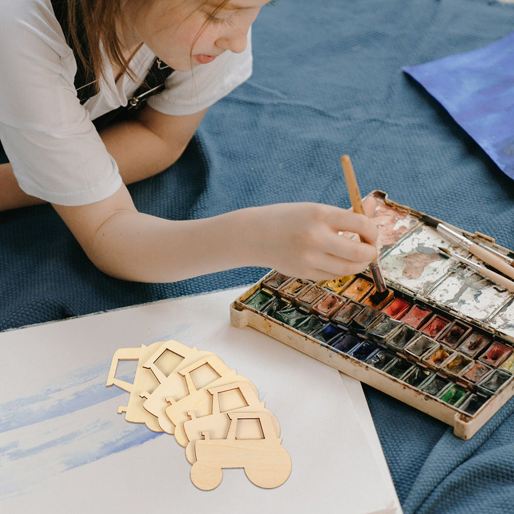 40Pcs Wooden Tractor DIY Craft - Art Craft Activities For Preschoolers recension och pris