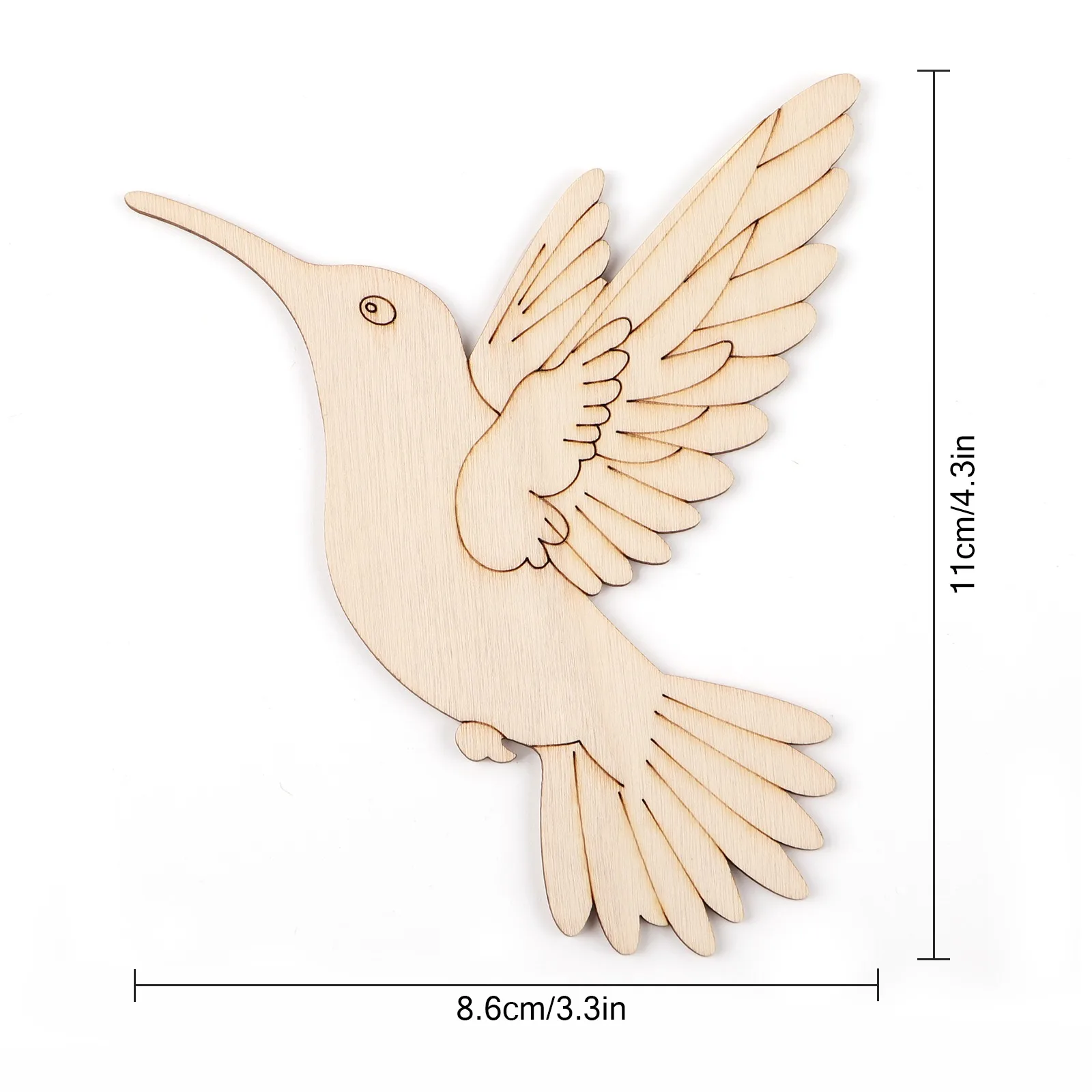 10pcs Unfinished Wood Animal B - Art Craft Usa recension och pris