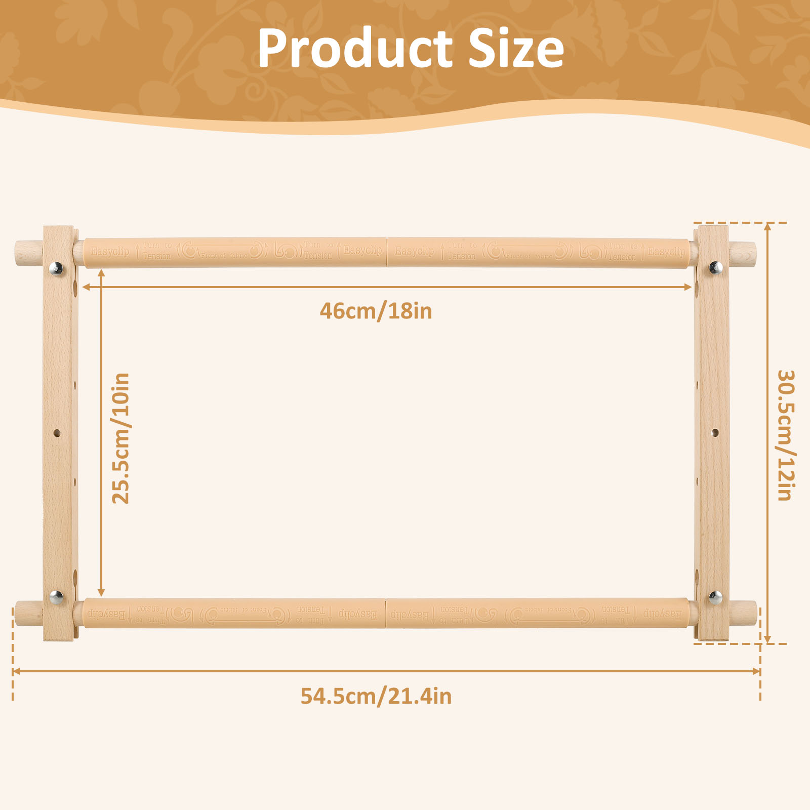 Beech Wood Tapestry Scroll Emb - Loom Weaving Frame recension och pris