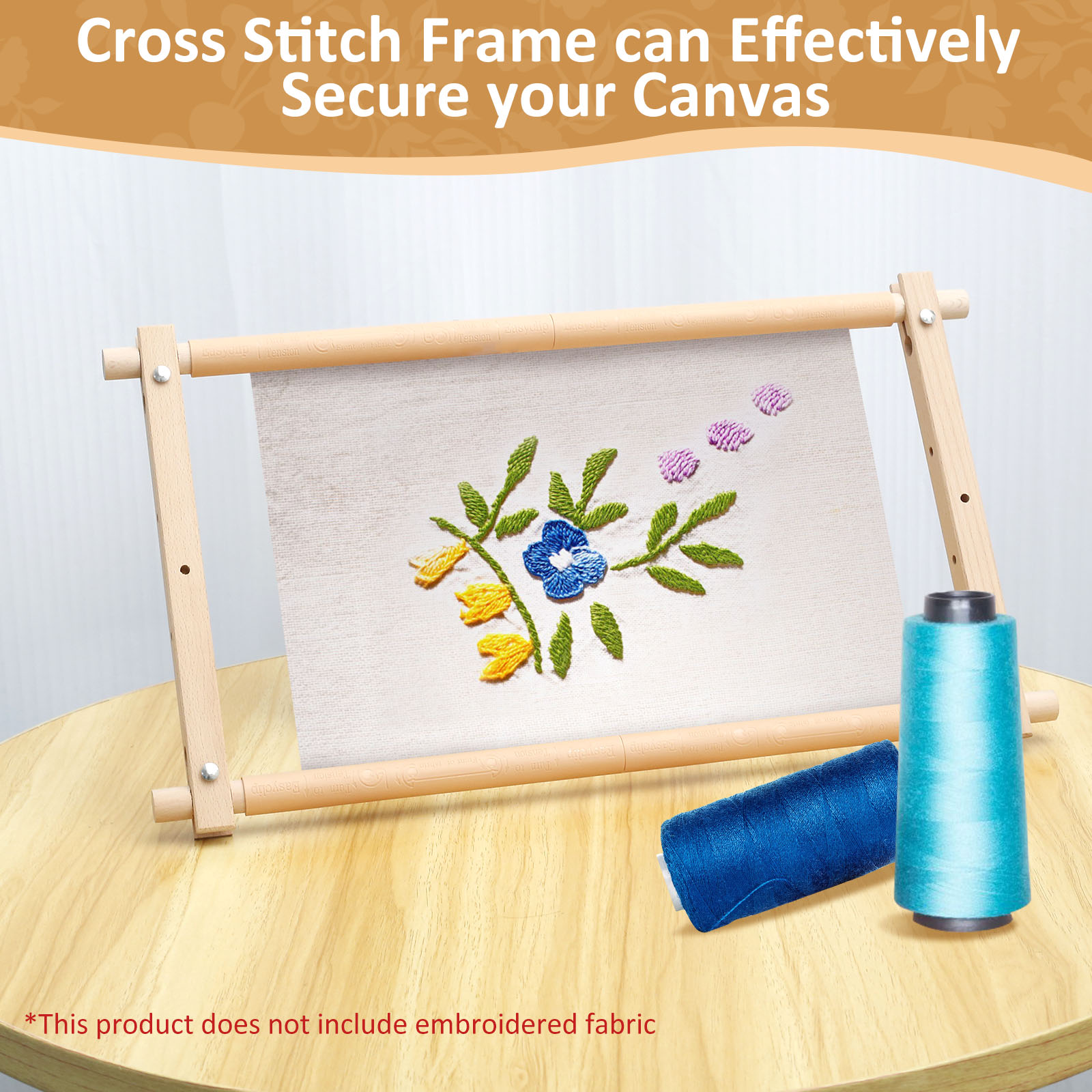 Beech Wood Tapestry Scroll Emb - Loom Weaving Frame recension och pris