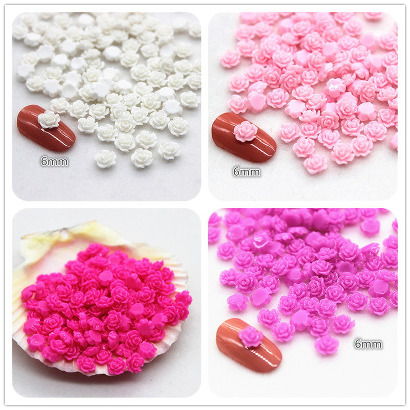100pcs 6mm Resin Mini Rose Flo - Art Craft New Year recension och pris