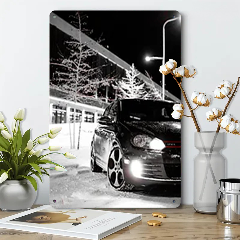 Winter Street Car Night View I - Art Craft Winter recension och pris