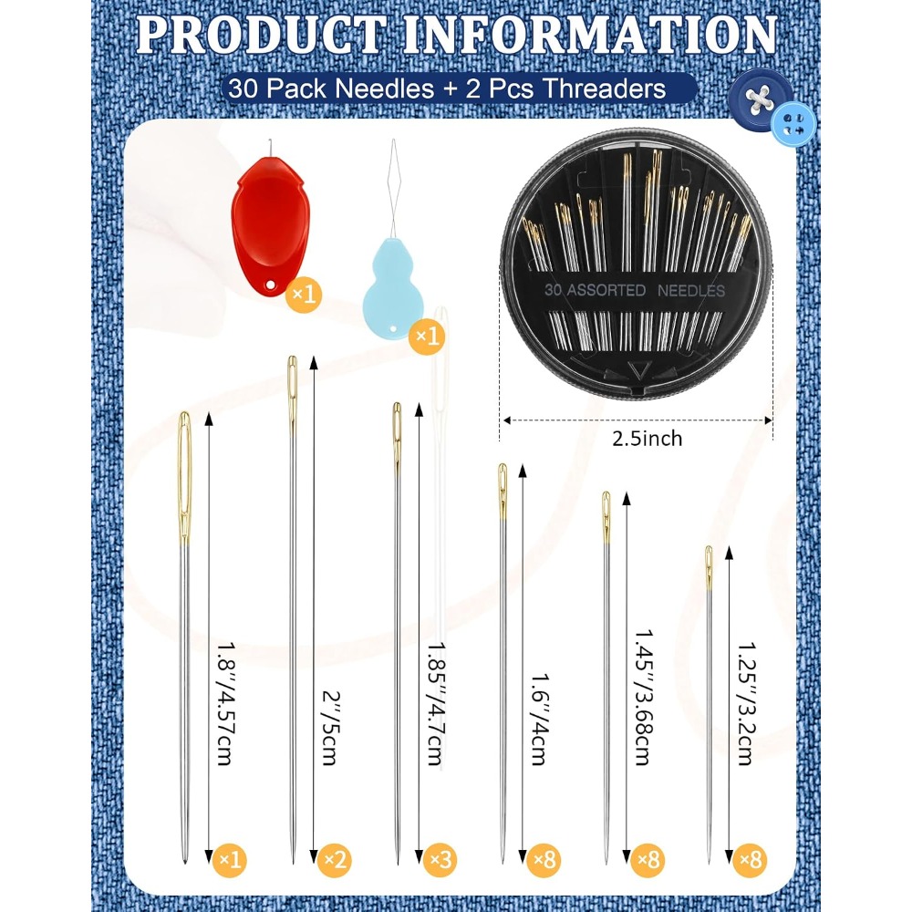 30-Count Steel Hand Sewing Nee - Craft Art Set recension och pris