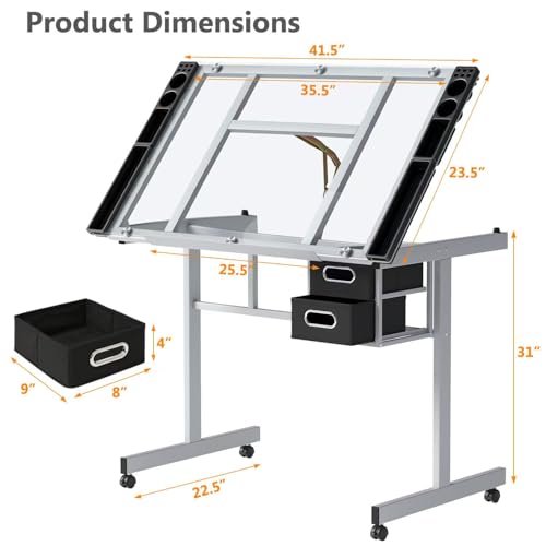 Adjustable Drafting Table with - Art Craft Usa recension och pris