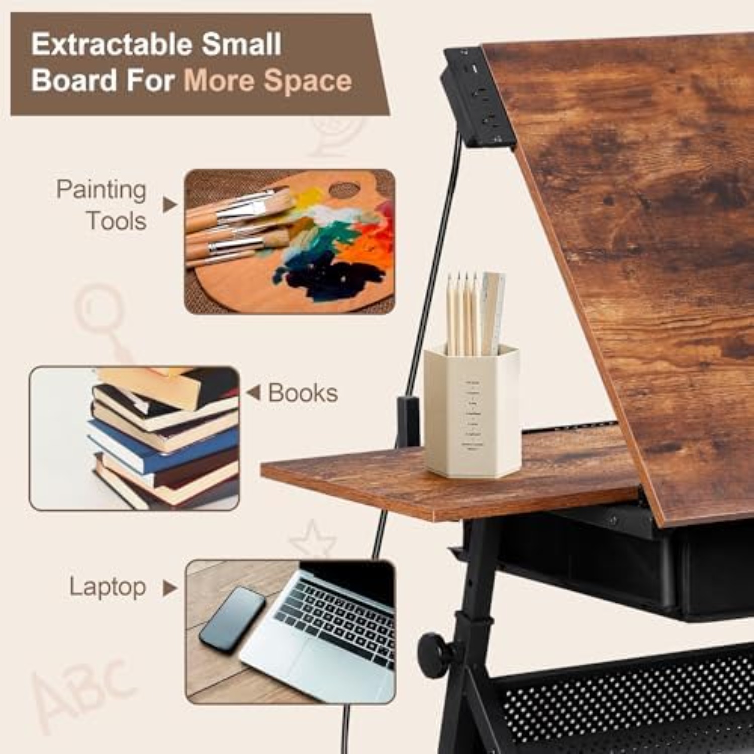Adjustable Drafting Table with - Art Craft Usa recension och pris