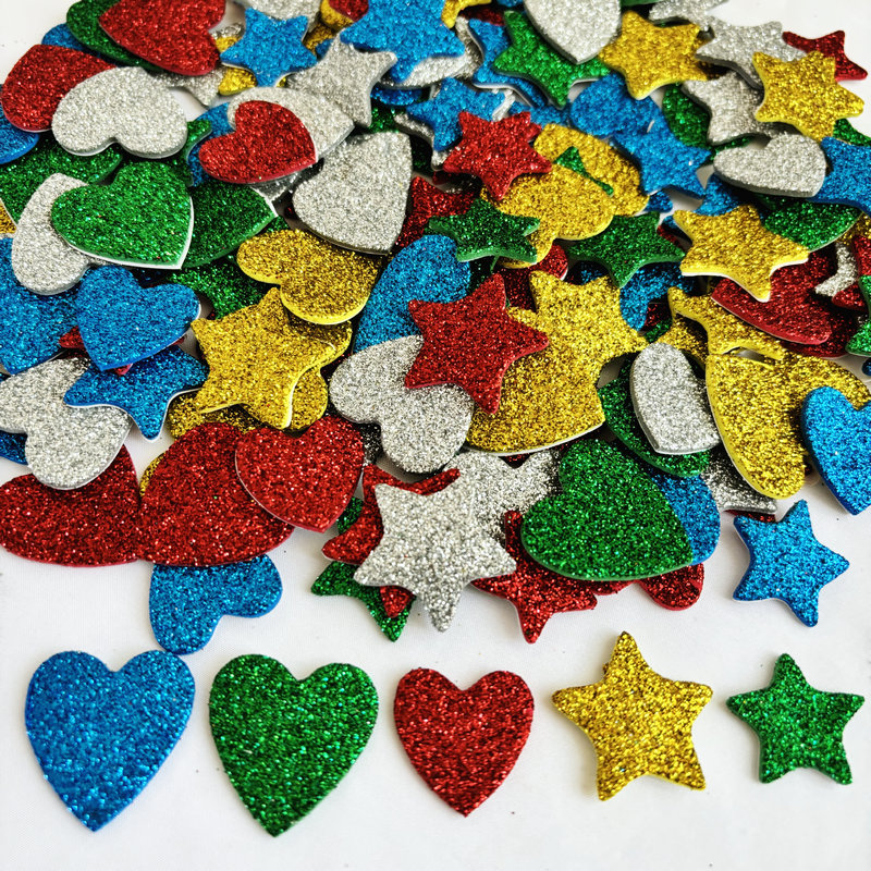 150PCS/LOT.Glitter star and he - Art Craft Kindergarten recension och pris