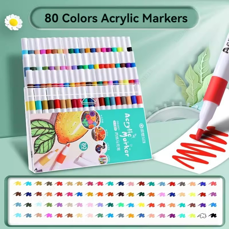 12-80 Colores Set Acrylic Pain - Art Craft Kindergarten recension och pris
