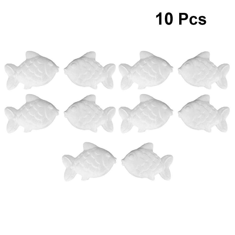 10Pcs Foam Fish DIY Craft Whit - Art Craft Activities For Preschoolers recension och pris