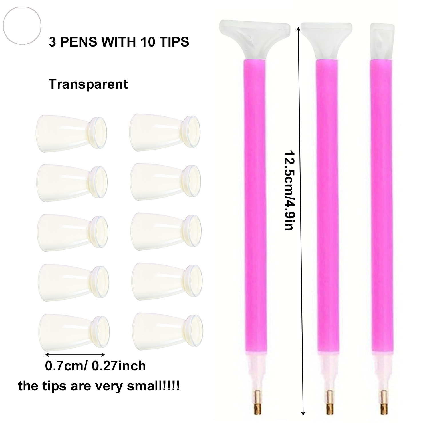 10 Silicone Tips & 3 Pens Diam - Craft Art Set recension och pris