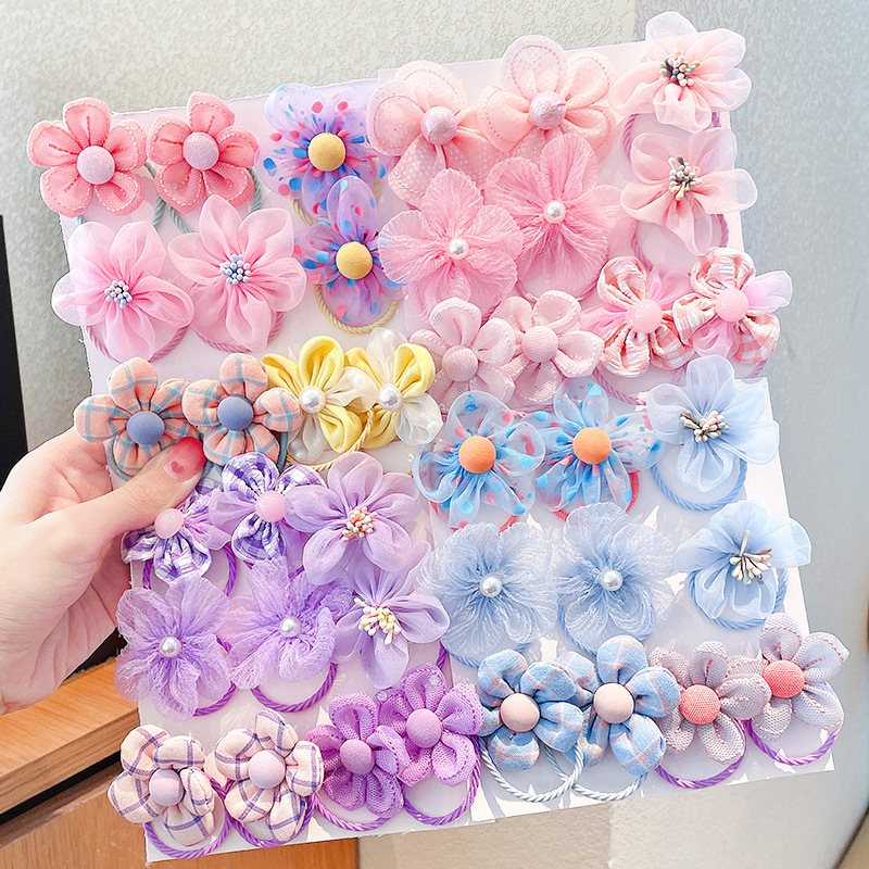 10Pcs Children's Mesh Flower H - Art And Craft Hair recension och pris