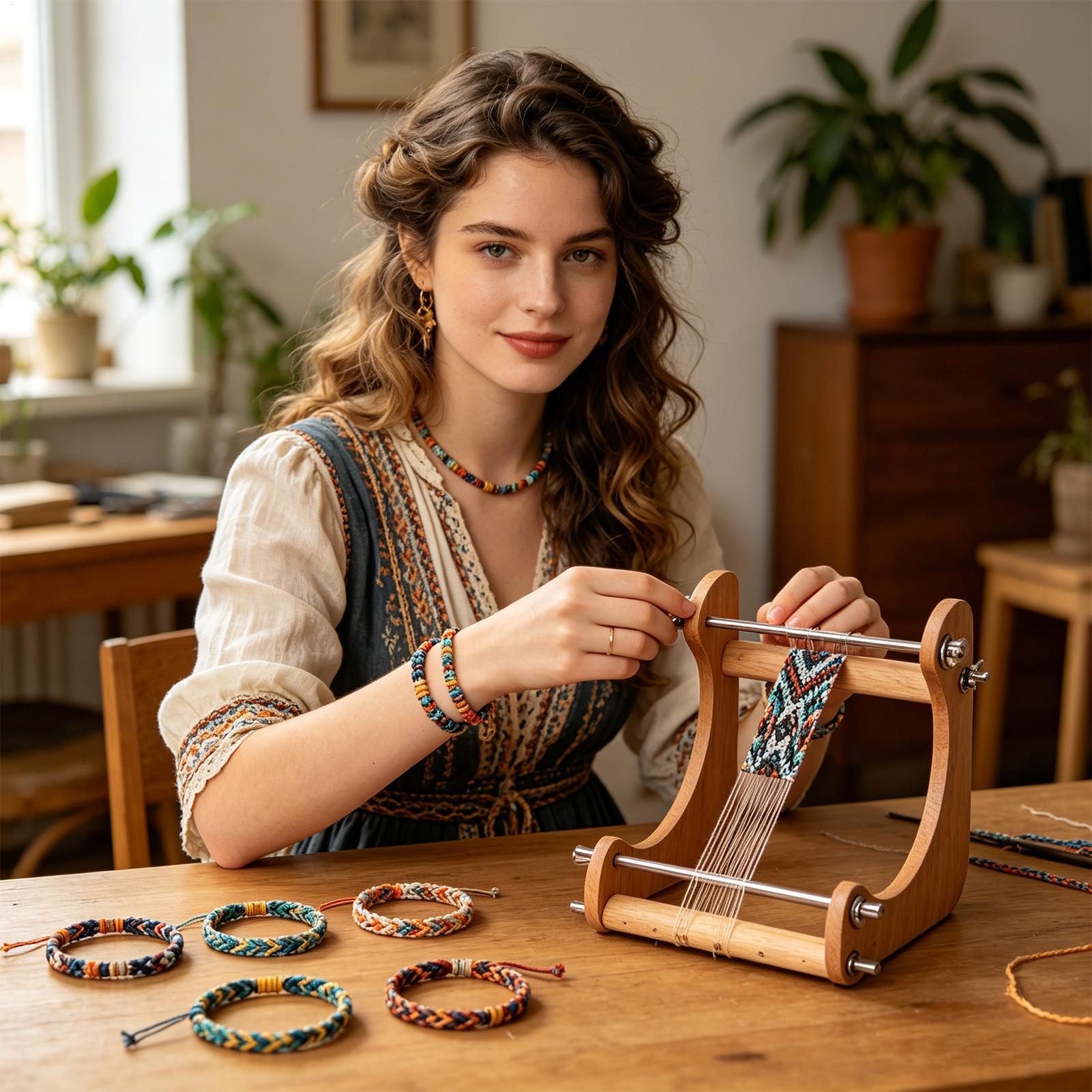 1pc Wood Beading Loom Adjustab - Loom Weaving Frame recension och pris